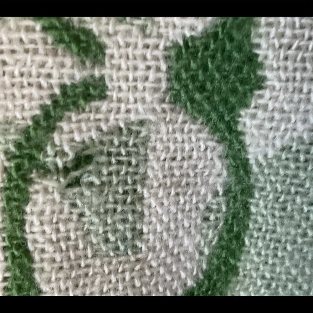 “COACH” Reversible Green and White Logo Fringed Scarf. - Picture 6 of 15